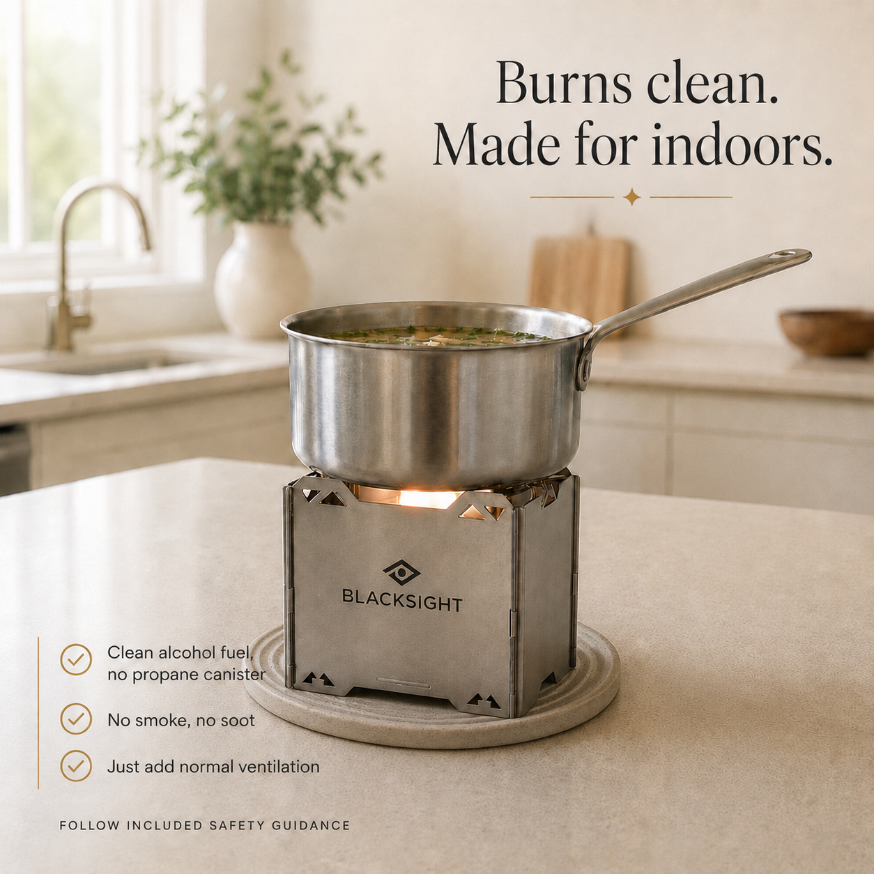 The Compact Backup Stove That Cooks a Hot Meal When the Power's Out — Poured, Lit, and Ready in Seconds